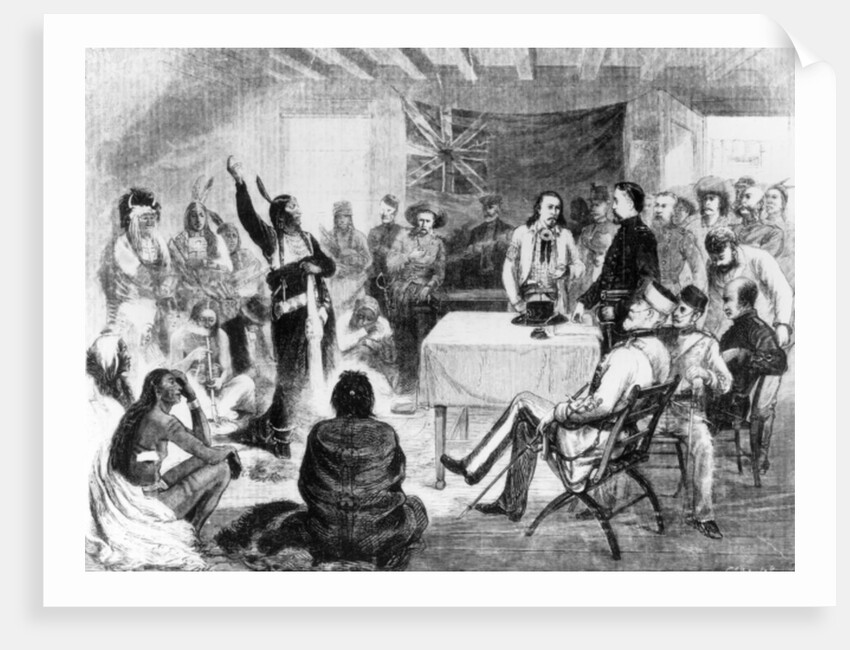 Sitting Bull Council, 1877 by American School