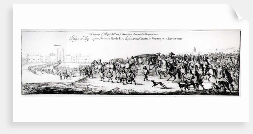 The Procession of Charles II and his New Queen, Catherine of Braganza from Portsmouth to Hampton Court, 1662 by English School