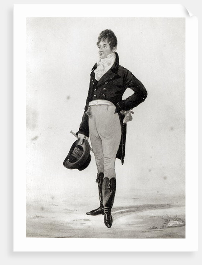 Portrait of George 'Beau' Brummell 1805 by Robert Dighton