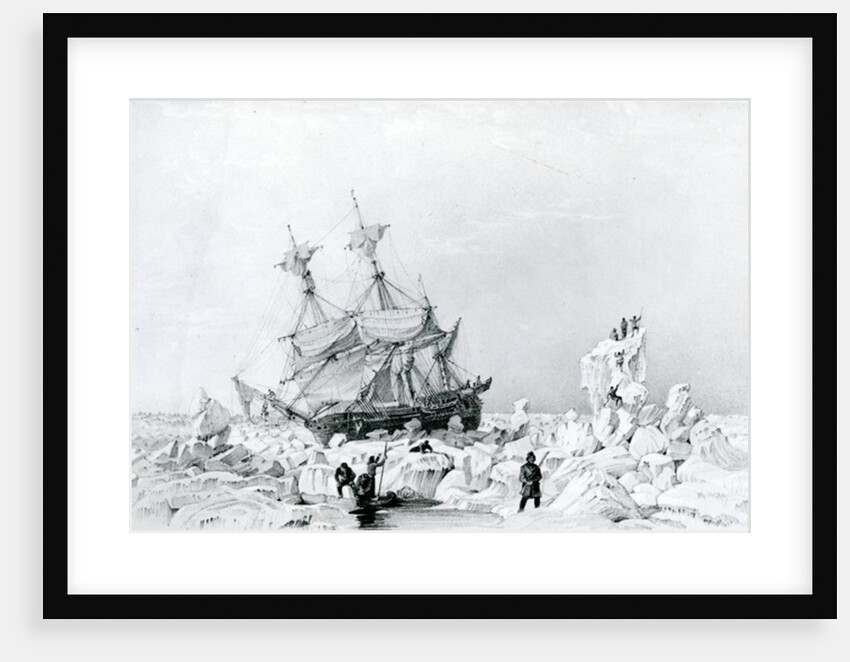 HMS Terror held on ice, 1836 by English School