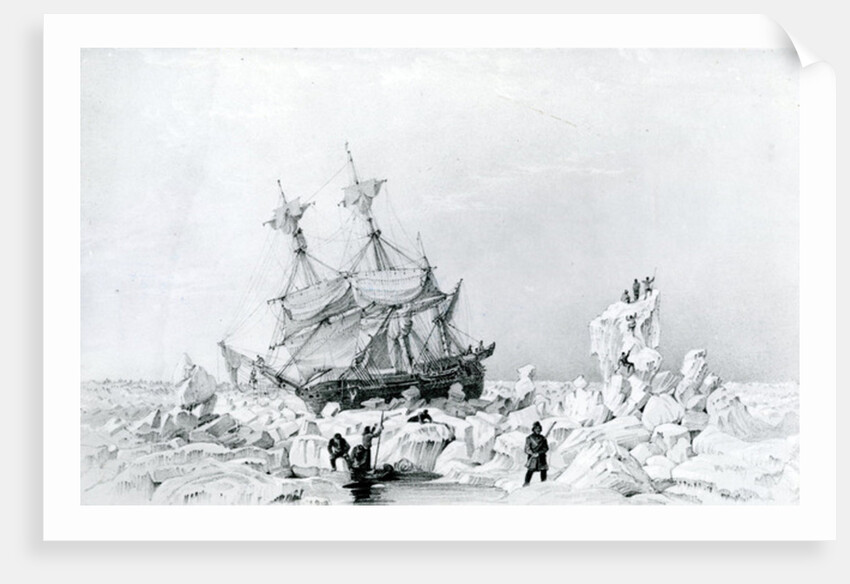 HMS Terror held on ice, 1836 by English School