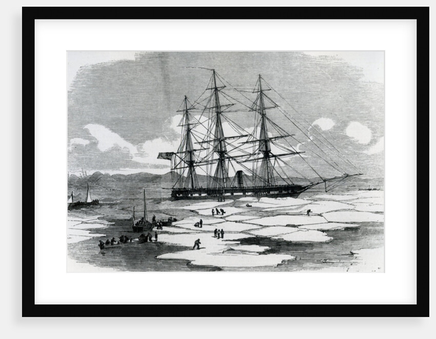 Ship exploring the Arctic by English School