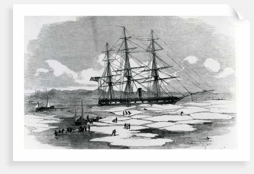 Ship exploring the Arctic by English School