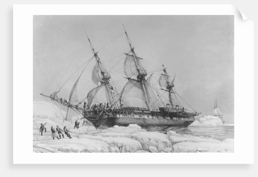 The Astrolabe in Pack-Ice, 1838 by Auguste Etienne Francois Mayer
