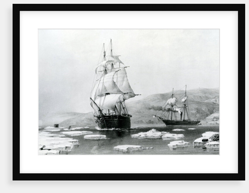 HMS Assistance and Pioneer breaking out of Winter quarters in 1854 by English School