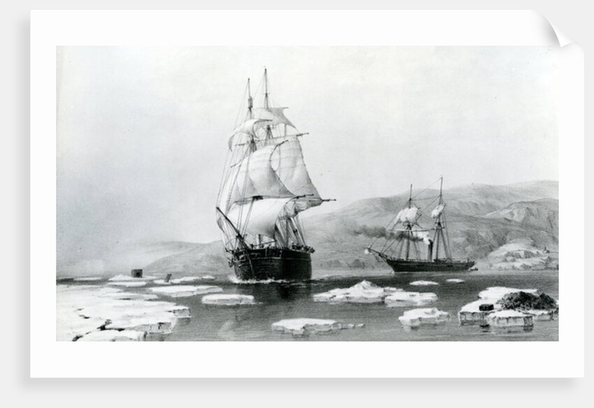 HMS Assistance and Pioneer breaking out of Winter quarters in 1854 by English School