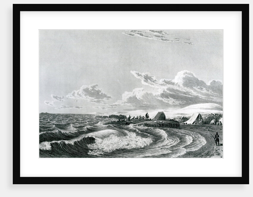 Franklin's expedition encamped at Point Turnagain, 1821 by George Back