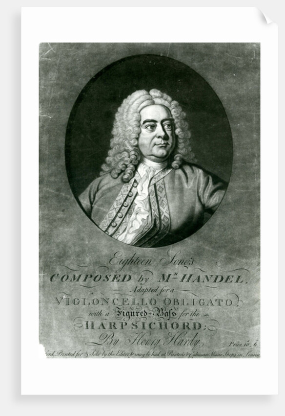 Eighteen Songs composed by Handel adapted for a Violioncello Obligato with Harpsichord by Henry Hardy by Thomas Hudson