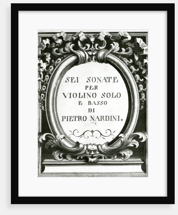 Music cover sheet for violin by Pietro Nardini by Anonymous Anonymous