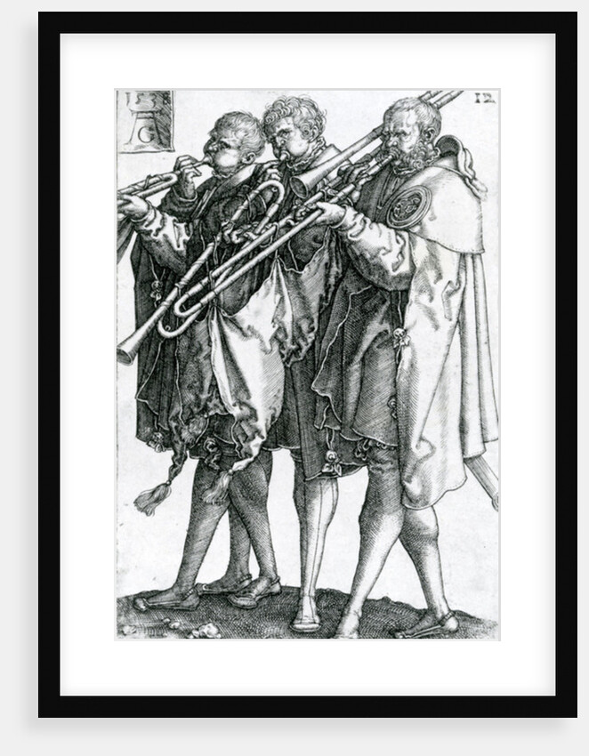 The Brass Players from the series 'The Great Wedding Dances' 1538 by Heinrich Aldegrever