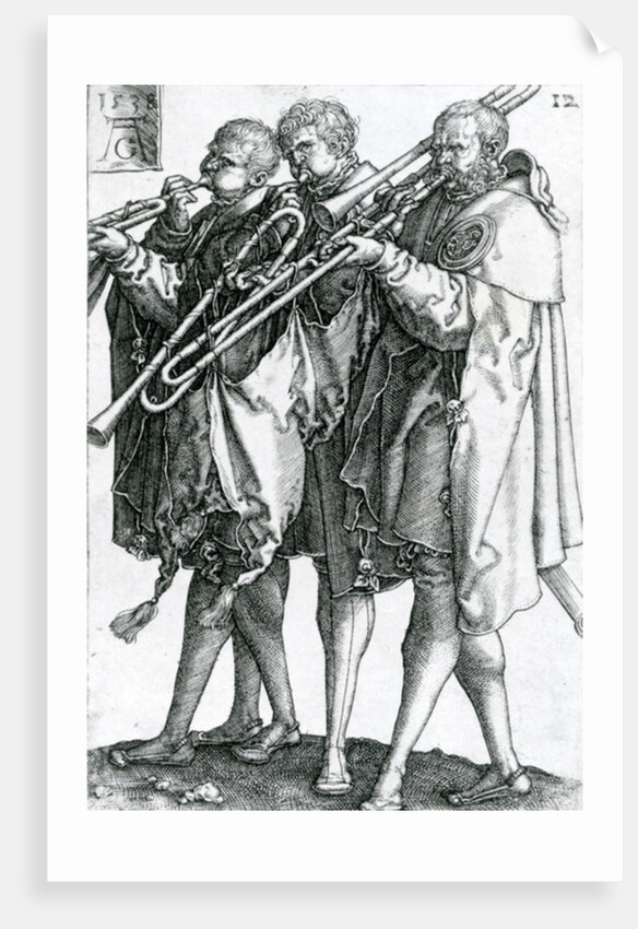 The Brass Players from the series 'The Great Wedding Dances' 1538 by Heinrich Aldegrever