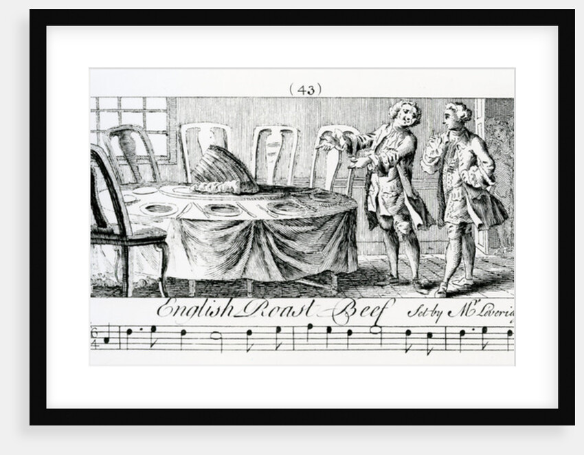 English Roast Beef set by M. Leveridge, 1760 by English School