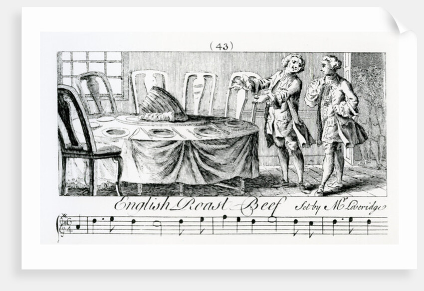 English Roast Beef set by M. Leveridge, 1760 by English School