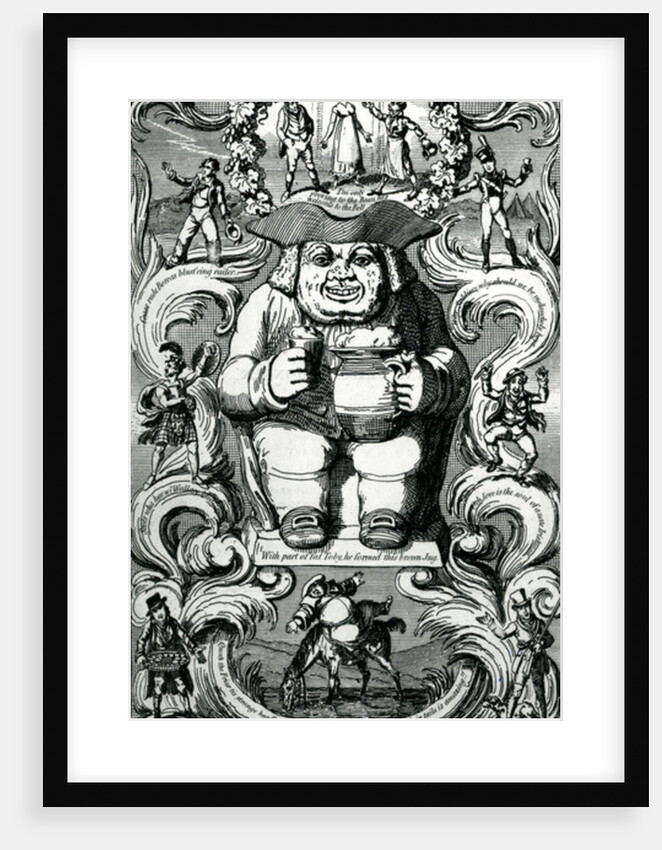 Frontispiece from'The Universal Songster' Museum of Mirta Vol I, 1825 by George Cruikshank