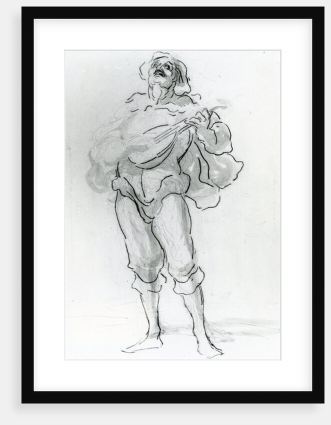 The Lute Player by Honore Daumier
