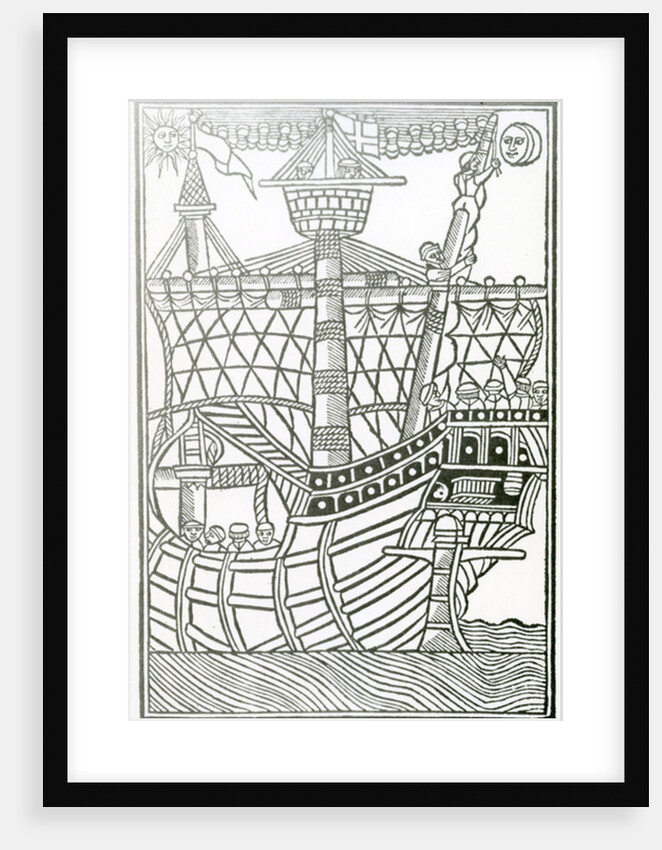 A Caravel from 'la Historia general de las Indias' 1547 by Christopher Columbus