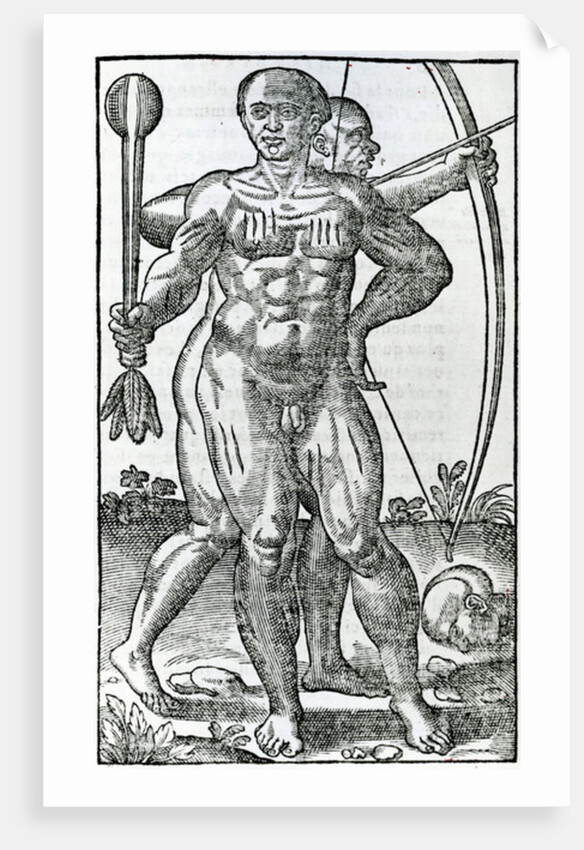 Two Natives from 'la Hystoria general de las Indias' 1547 by Christopher Columbus