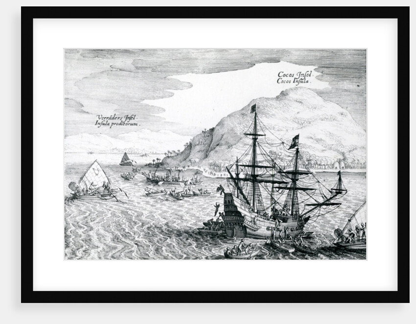 View of Cocos Island and Verraders Island, 1655 by Mattaus the Younger Merian