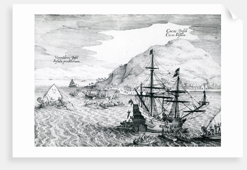 View of Cocos Island and Verraders Island, 1655 by Mattaus the Younger Merian