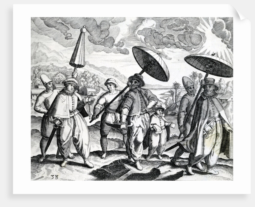 A group of people from 'India Orientalis', 1598 by Theodor de Bry