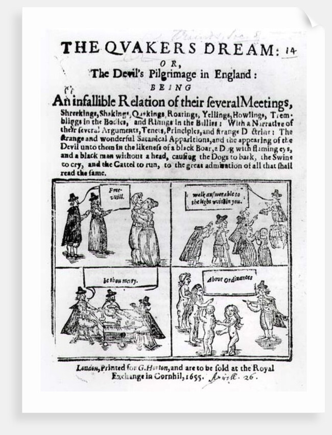 The Quakers Dream or The Devil's Pilgrimage in England, pub. in 1655 by English School