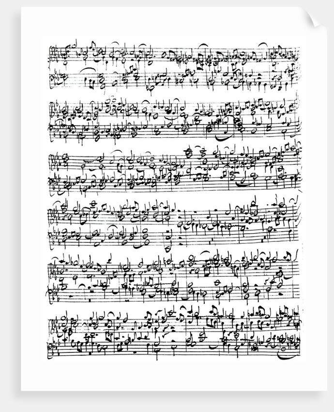 Music Score of Johann Sebastian Bach by German School