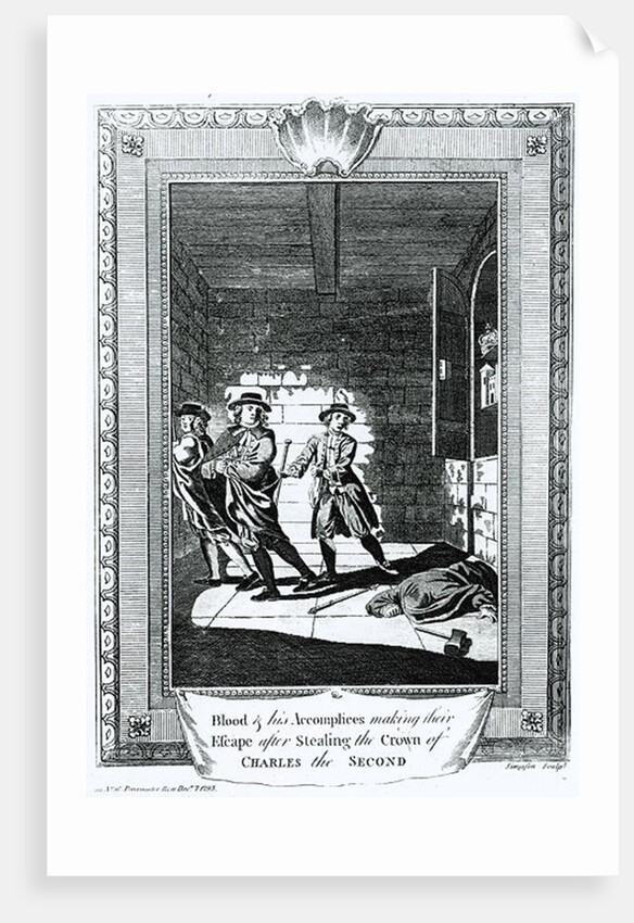 Blood and his Accomplices Making their Escape after Stealing the Crown of Charles II, 1793 by T. Simpson