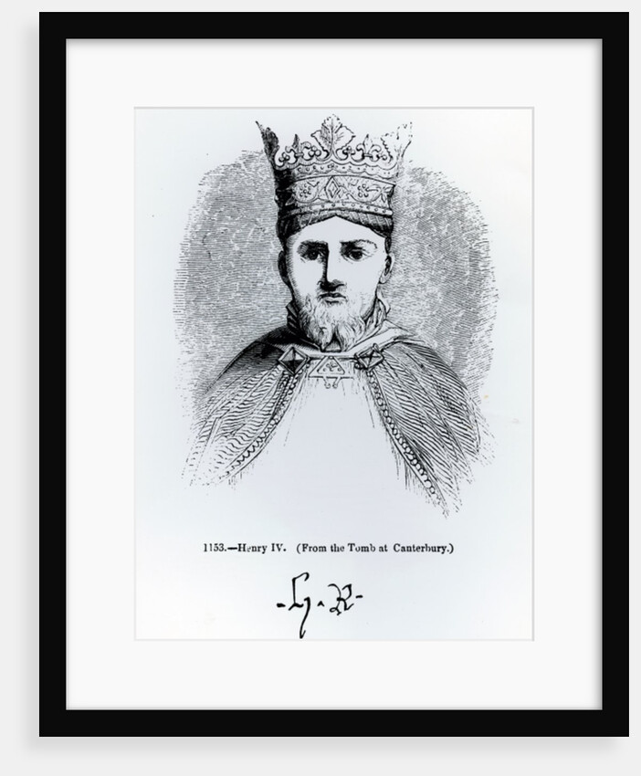 Portrait and Signature of Henry IV by English School