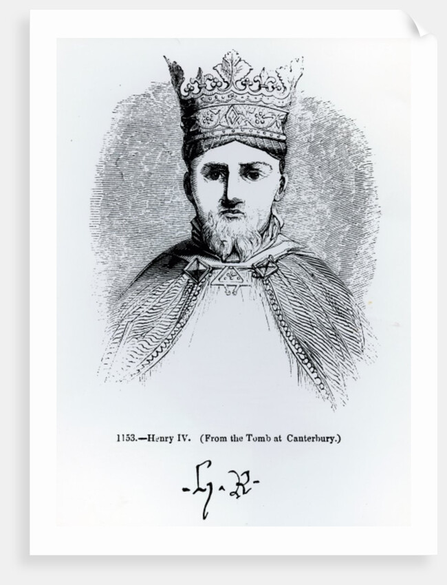 Portrait and Signature of Henry IV by English School