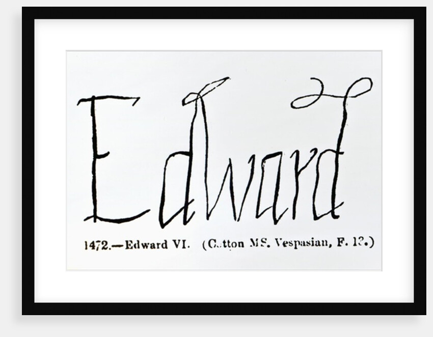 Reproduction of the signature of Edward VI by Anonymous
