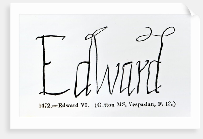 Reproduction of the signature of Edward VI by Anonymous