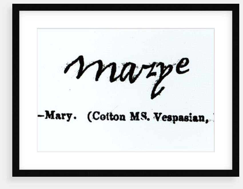 Reproduction of the signature of Mary I by Anonymous