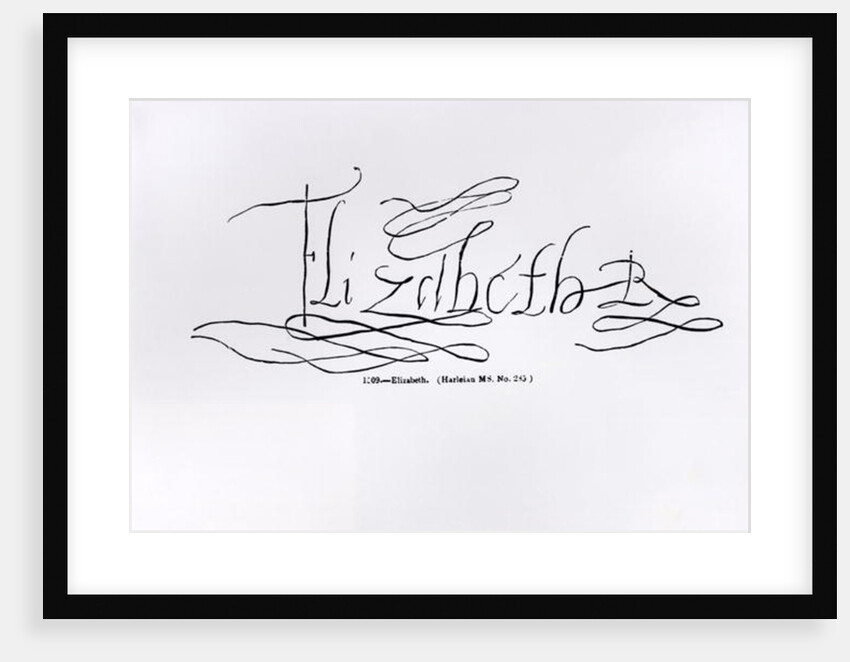 Signature of Queen Elizabeth I by English School