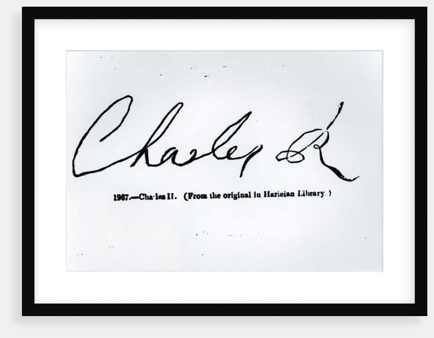 Signature of Charles II by Anonymous