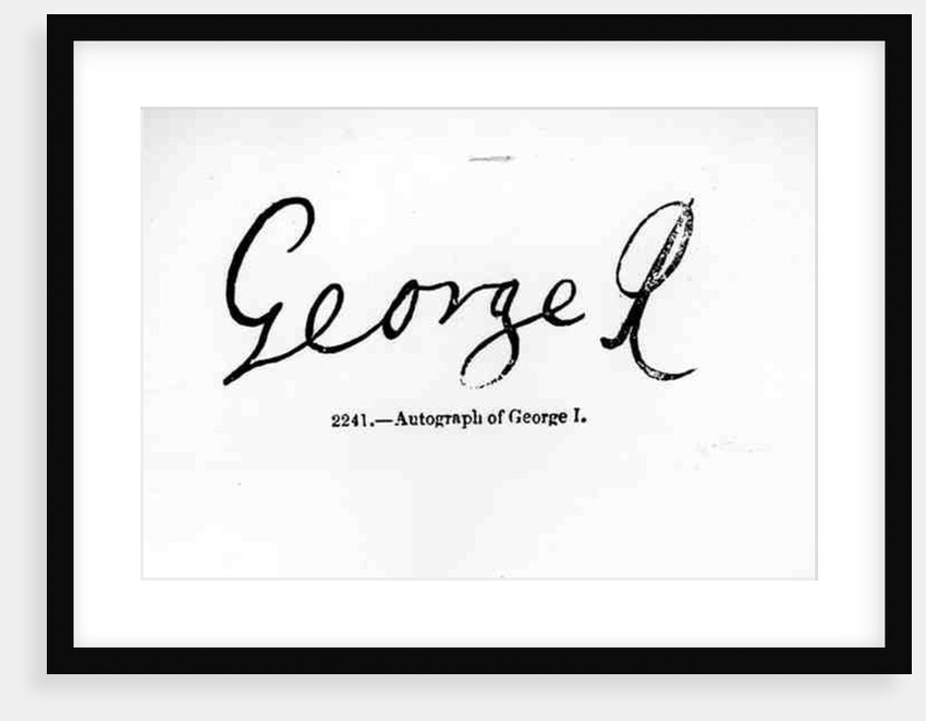 Reproduction of the signature of George I by Anonymous