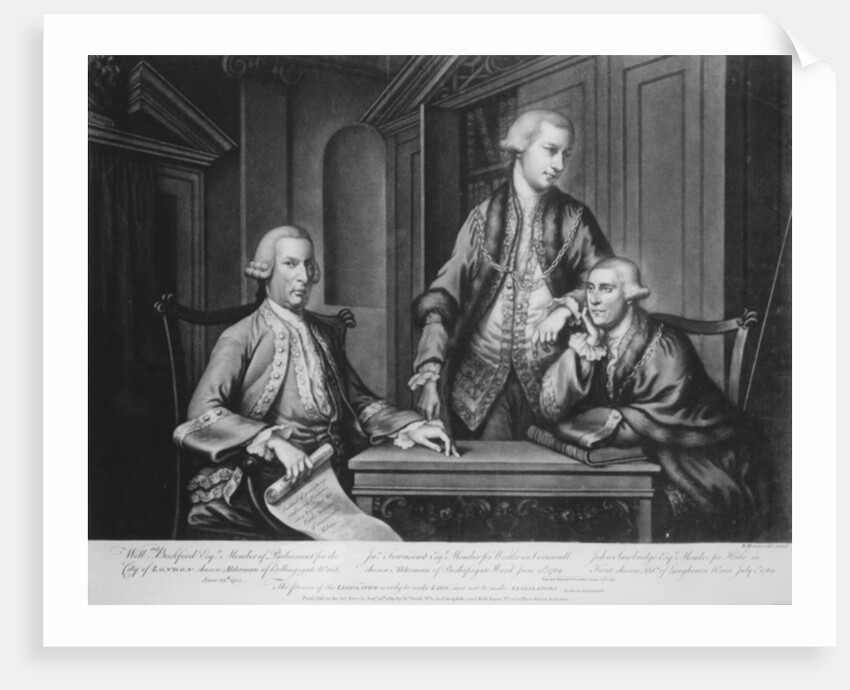 William Beckford James Townsend and John Sawbridge Aldermen of London by Richard Houston