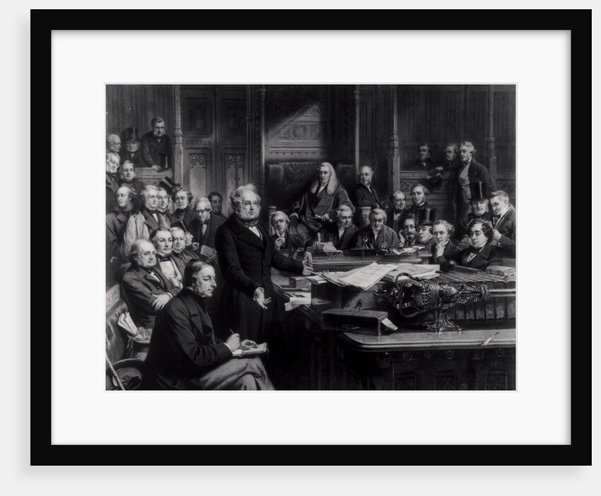 The House of Commons in 1860: Lord Palmerston Addressing the House during the Debate on the Treaty with France by John Phillip