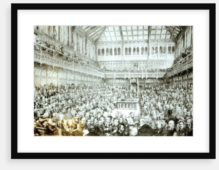 Mr Gladstone Introducing the Land Law Bill, 7th April 1881 by English School