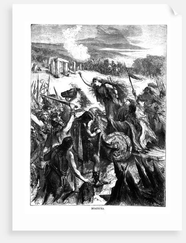 Boadicea Inciting the Iceni against the Romans by English School