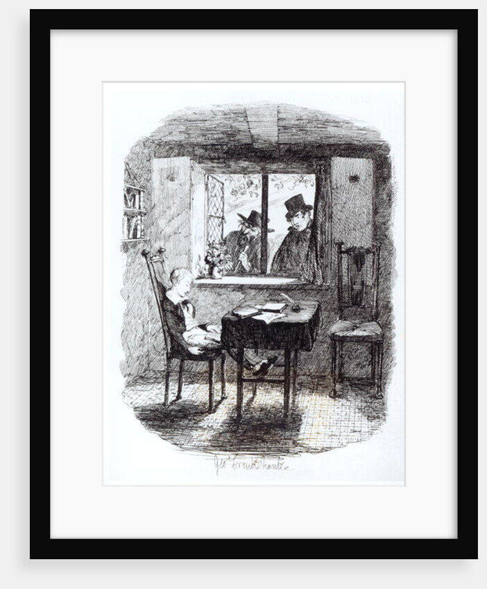 Monks and the Jew Discover Oliver by George Cruikshank