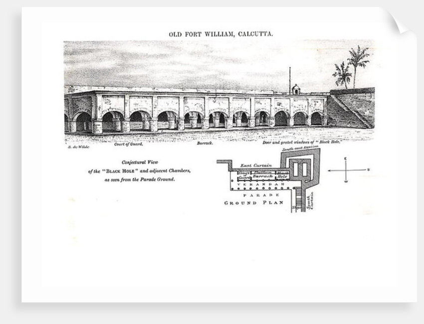 Old Fort William, Calcutta by Samuel de Wilde
