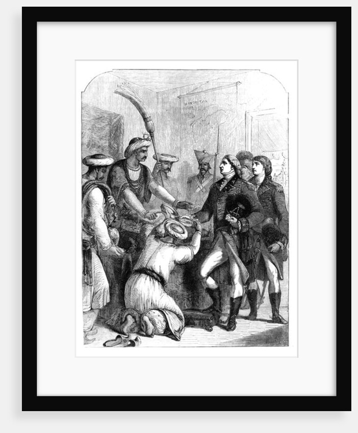 Robert Clive Receiving the 'Diwani' of Bengal from the Moghul Empire in 1765 by English School
