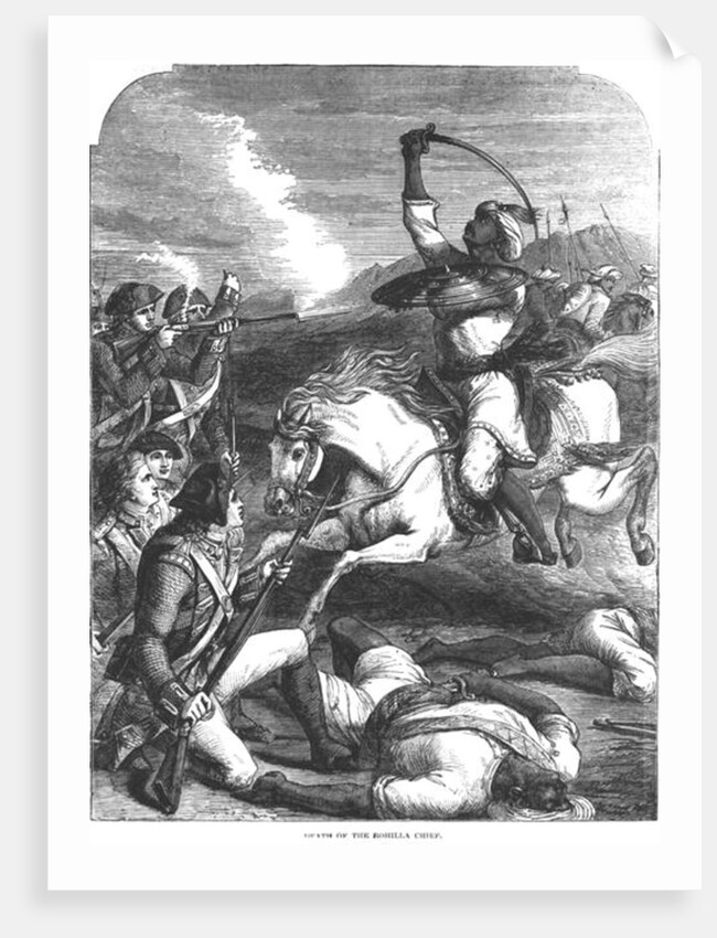 Death of the Rohilla Chief in 1774 by English School