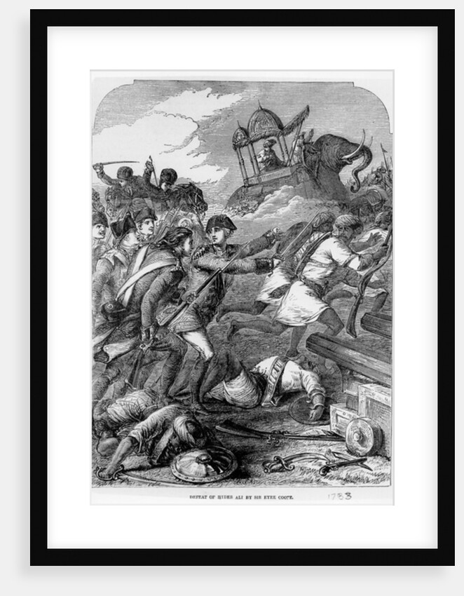 The Defeat of Hyder Ali by Sir Eyre Coote in 1781 by English School