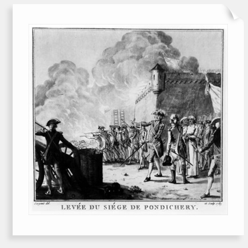 The Raising of the Siege of Pondicherry, 1789 by Antoine Louis Francois Sergent-Marceau (after)