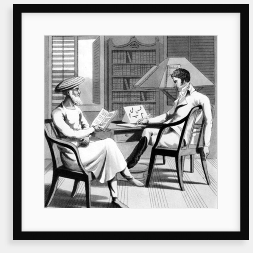 An European Gentleman with his Moonshee, or Native Professor of Languages by Charles D'Oyly