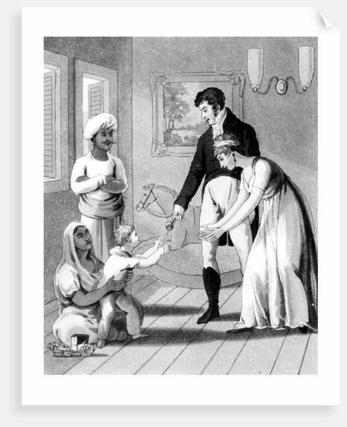 An European Lady and her Family, attended by an Ayah, or Nurse by Charles D'Oyly