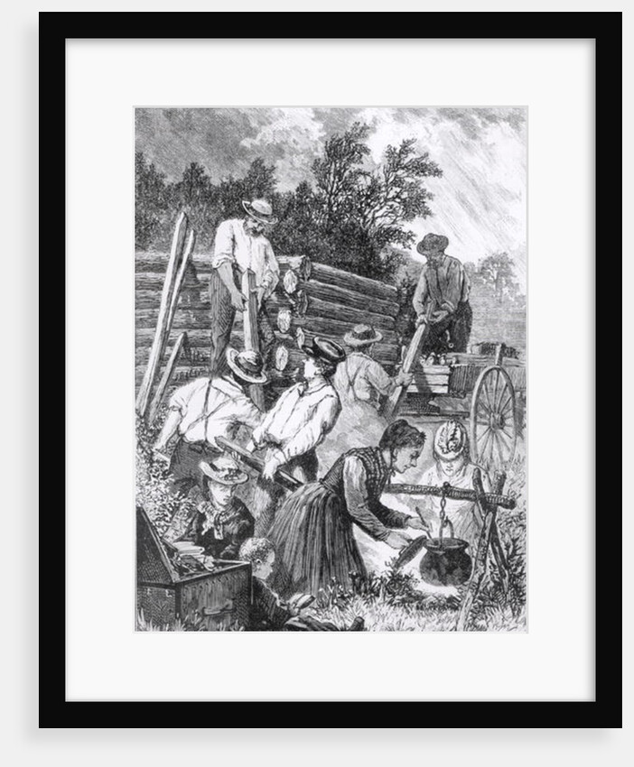 Building the Log-Cabin by American School