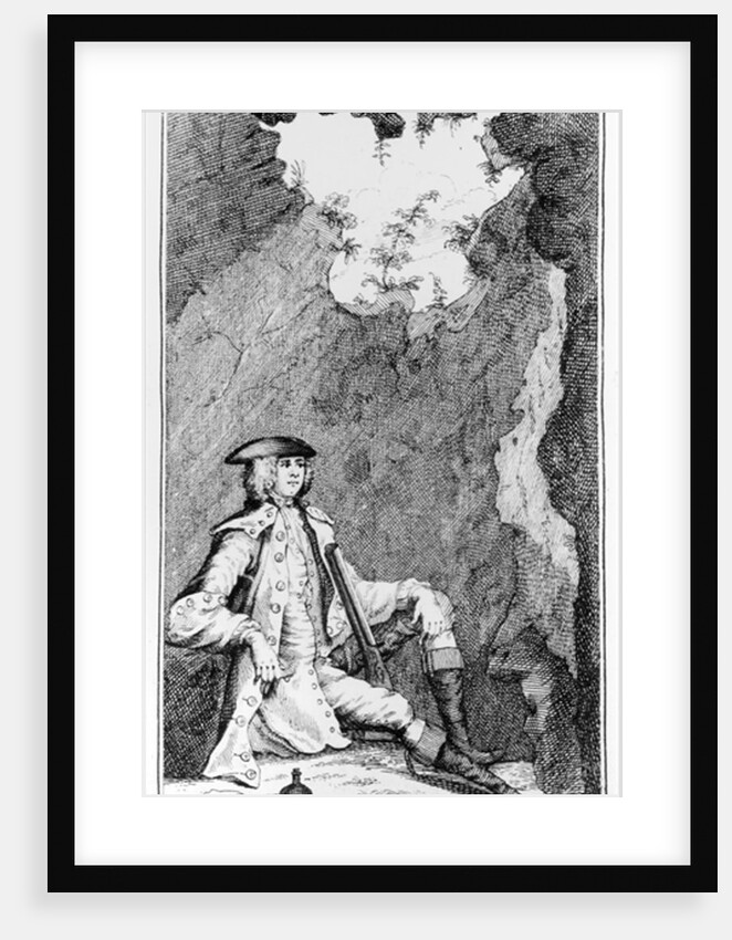 Turpin as he Concealed Himself in a Cave on Epping Forrest by English School