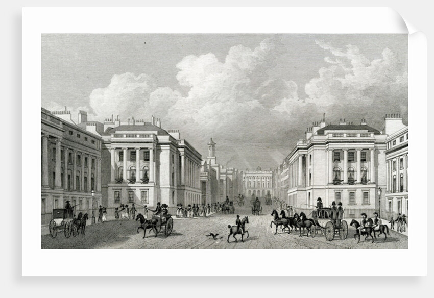 Waterloo Place and part of Regent Street, pub.1828 by Thomas Hosmer Shepherd
